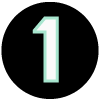 number three in a bold black circle on a white background as a representation of the number six